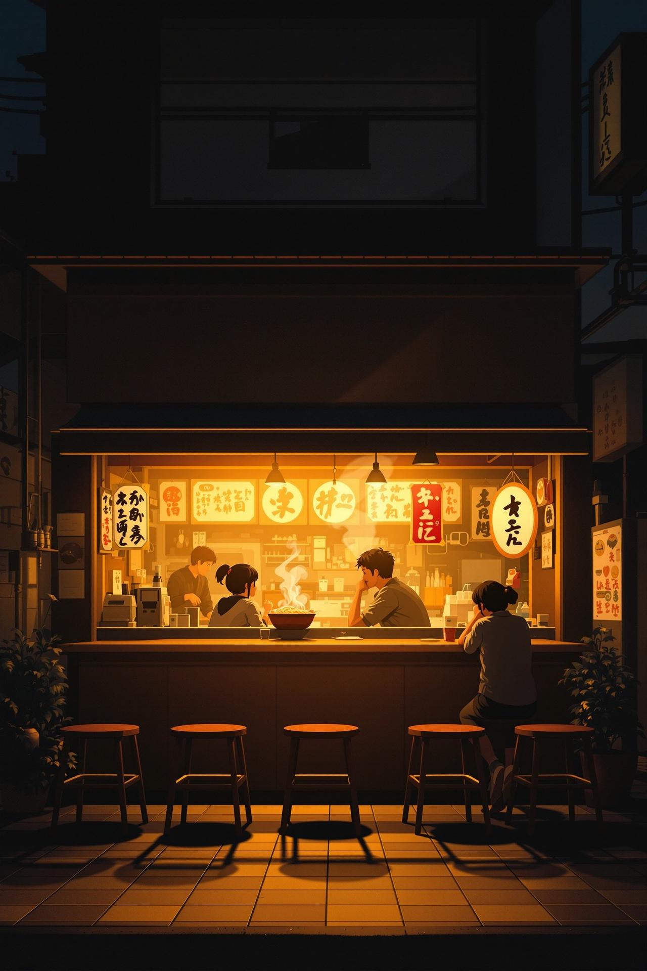 优奇影院高分佳作电影《深夜食堂》高清海报，治愈系温情电影